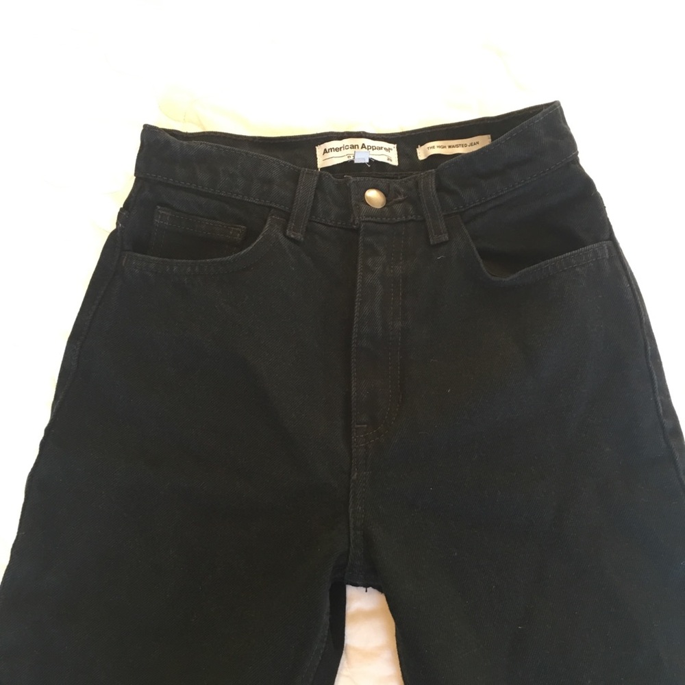 American Apparel 100% Cotton High Waisted Jeans